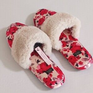 Victoria's Secret Floral Slippers Size Medium